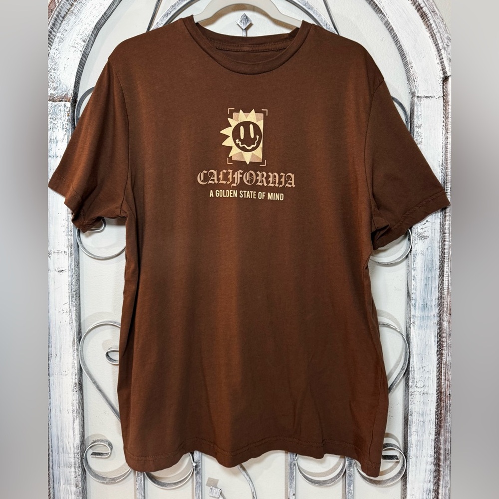 Eighty Eight Brand California XL Brown Graphic T-Shirt #1616